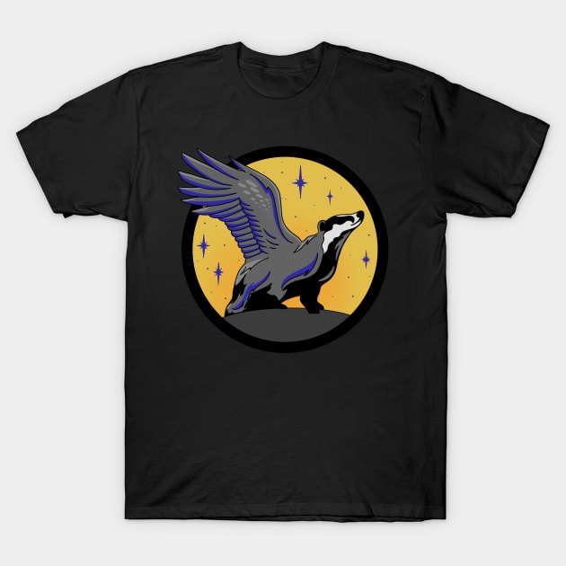 Huffleclaw Eagle Badger Combination House Emblem T-Shirt by Thenerdlady